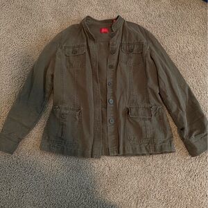 Valerie Stevens Khaki Green Shirt